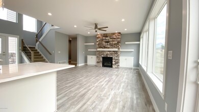 living room kitchen view