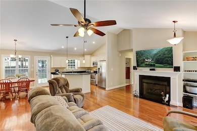 Living Room with Built in Shelves