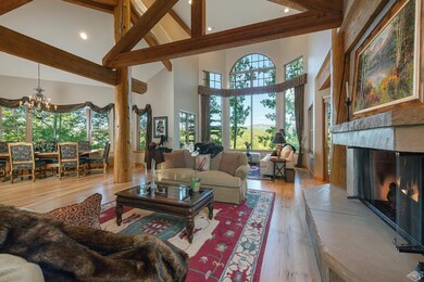 A handsome great room flows on one singl