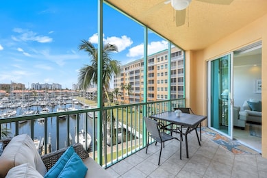 Screened balcony with access to living room and primary bedroom