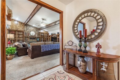 Great tiled entryway showcasing the HUGE living ro