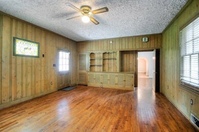 Family room with built ins