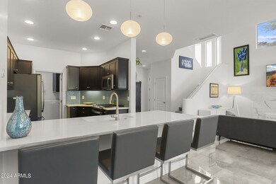 Kitchen and family room