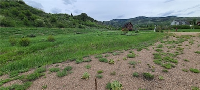 View of mountain background with rural landscape
