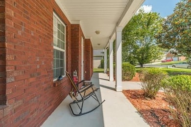 View of covered porch