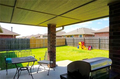Covered patio with extended concrete