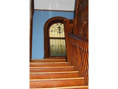 Other Staircase with Stained Glass window!