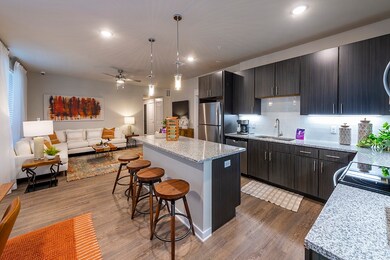Kitchen and living- not actual unit, photos are of