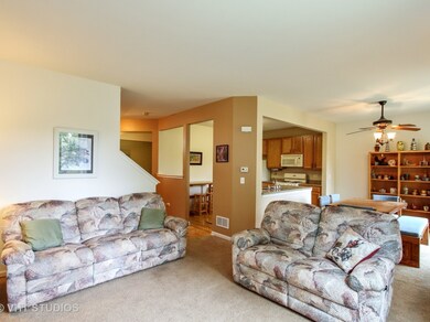 The first floor flows nicely from kitchen to dinin