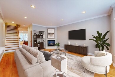 virtually staged living room