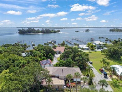 Ariel shot of the home w/ view of Indian River/ wa