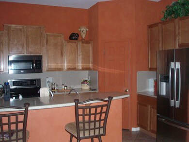 Kitchen with corian counters