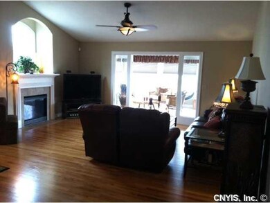 Living Room. Spacious living room with cathedral c