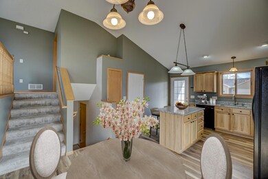 Bright and open kitchen and dining space