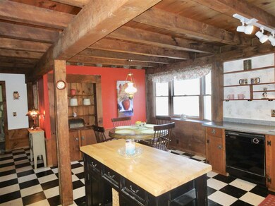 Beautiful open beams and built in hutch. Pantry cl