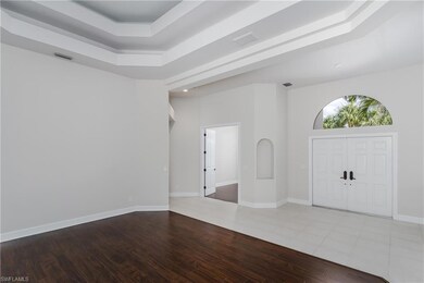 Entryway with wood-type flooring