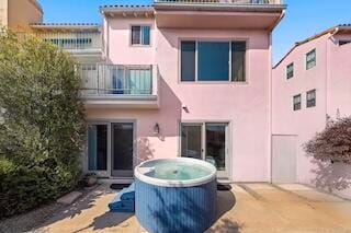 Private courtyard with spa