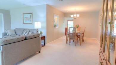 Open living space from living room to formal dining room