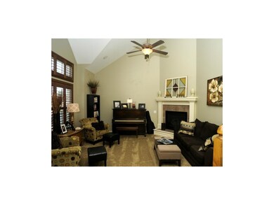 Vaulted Ceiling in Living Room and Plush Carpet
