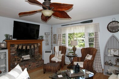 Living room with fireplace