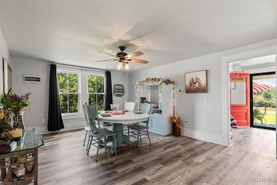 Dining room is the center of the home with room fo