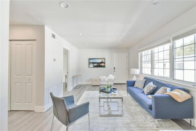 Living room featuring light wood-type flooring
