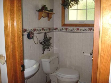 Bathroom half bath on lower level