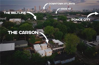 Aerial overview of property's location with a skyl