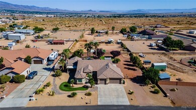 Drone / aerial view with a mountain view