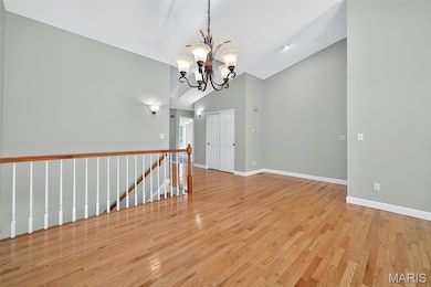 Stairs to unfinished walk-out lower level