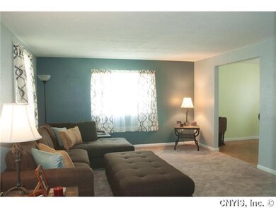 Living Room. Freshly painted with new carpeting.  