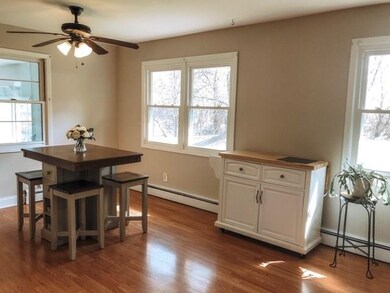 The eat-in dinning area is bright and open and ove