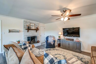 Wood burning fireplace has been painted, inspected, cleaned and new flue installed