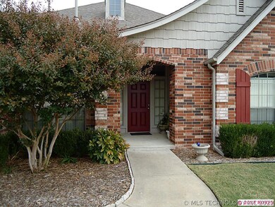Charming covered entrance.