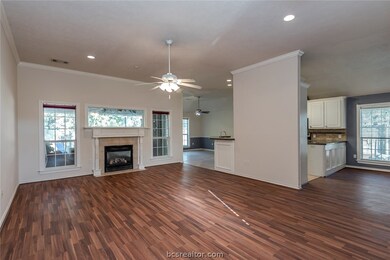 Open concept living, dining, kitchen, eat-in space.
