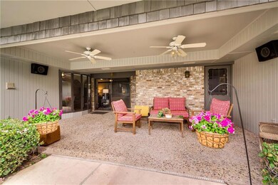 Wonderful covered patio with ceiling fans to help 