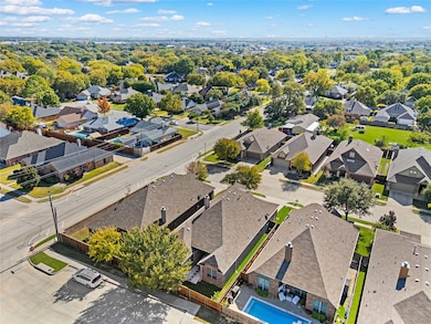 Aerial view of residential area