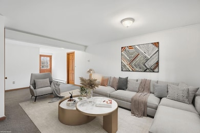 To the right of the front entrance. There are no steps for easy access.