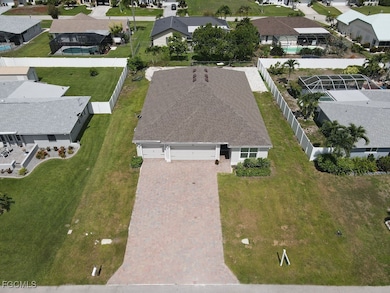 Aerial perspective of suburban area