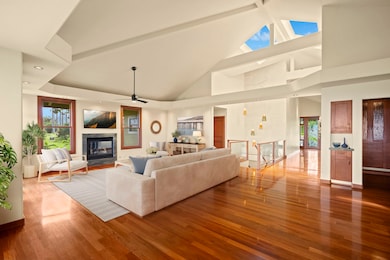 Virtually furnished living rooms and entry