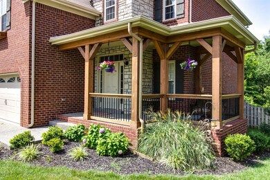Beautiful Cedar posts give this full brick home a special touch. 