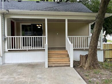 Side/Back porch on W side of house