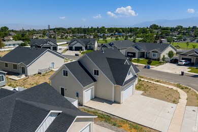 Aerial perspective of suburban area