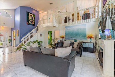 Dramatic 2 Story high ceilings