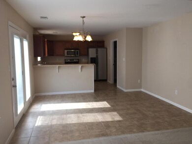kitchen and eat in area
