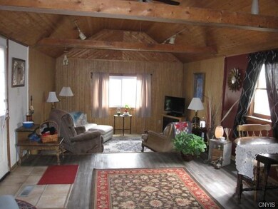 Half of the downstairs is this lovely room that se