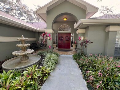 notice the entry fountain
