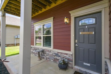 The front porch is very inviting