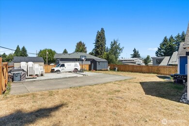Standing in lot B & looking towards lot C.  Lot C is about a 1/3 onto the concrete pad from lot A & B, so the gate will need to be adjusted if lot A isn't sold with lot C.