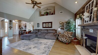 Open Floor Plan - insets in living room have electrical outlets controlled by a switch in the living room